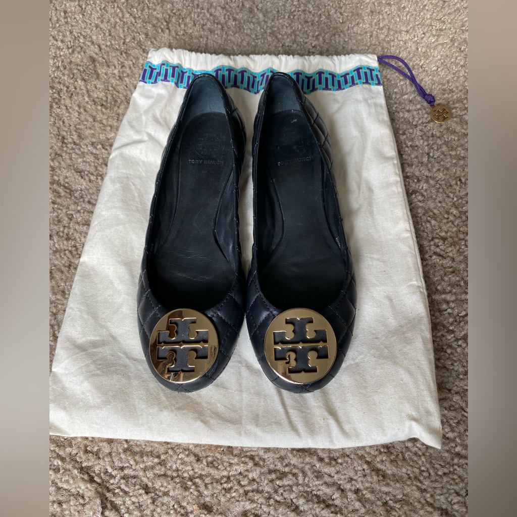 Tory Burch Quilted Minnie Ballet Flats Size 9
